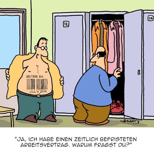 Cartoon: Zeitvertrag (medium) by Karsten Schley tagged arbeit,arbeitgeber,arbeitnehmer,arbeitsverträge,zeitverträge,wirtschaft,business,beschäftigung,industrie,büro,gesellschaft,arbeit,arbeitgeber,arbeitnehmer,arbeitsverträge,zeitverträge,wirtschaft,business,beschäftigung,industrie,büro,gesellschaft