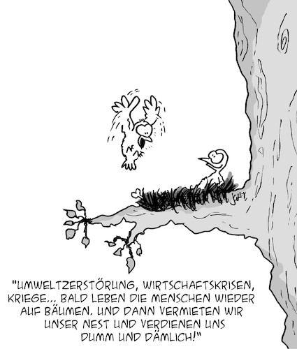 Cartoon: Zukunft der Menschheit (medium) by Karsten Schley tagged umwelt,menschheit,politik,zukunft,kriege,wirtschaftskrisen,katastrophen,evolution,apokalypse,gesellschaft,umwelt,menschheit,politik,zukunft,kriege,wirtschaftskrisen,katastrophen,evolution,apokalypse,gesellschaft