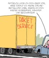 Cartoon: Ausbremsen! (small) by Karsten Schley tagged lkw,pkw,fahrermangel,egoismus,rücksicht,strassenverkehr,transport,onlinebestellungen,paketlieferdienste,wirtschaft,business,gesellschaft,politik