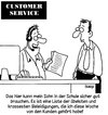 Cartoon: Beschimpfung (small) by Karsten Schley tagged wirtschaft,kundenservice,gesellschaft,deutschland,geld,business,jobs,arbeit,arbeitsplätze,kunden