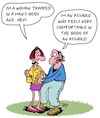 Cartoon: Body (small) by Karsten Schley tagged men,women,gender,personds,sex,chauvinism,sexism,trans,persons,biology,society,social,issues