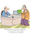 Cartoon: Die Lösung (small) by Karsten Schley tagged vertrieb,verkäufer,zahlen,wirtschaft,business,umsatz,problemlösungen,sales,manager