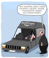 Cartoon: Fahrstil (small) by Karsten Schley tagged autofahrer,wirtschaft,leichenwagen,tod,transport,fahrstil,business,bestattungen,straßenverkehr,gesellschaft