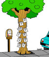 Cartoon: Falschparker (small) by Karsten Schley tagged verkehr,autos,strafzettel,gesellschaft,geld