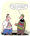 Cartoon: Fanatismus (small) by Karsten Schley tagged fanatismus,religion,extremismus,faschismus,politik,gesellschaft