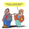 Cartoon: Fest im Griff (small) by Karsten Schley tagged merkel,erdogan,türkei,deutschland,politik,diplomatie,glaubwürdigkeit,armenien,beziehungen,verbündete,nato,europa