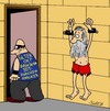 Cartoon: Folter (small) by Karsten Schley tagged menschenrechte,gesetze,recht,gerechtigkeit,gefängnisse,folter,werbung