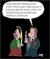 Cartoon: Frau Baerbock in Frankreich (small) by Karsten Schley tagged baerbock,grüne,atomkraft,frankreich,energie,deutschland,europa,scholz,gesellschaft