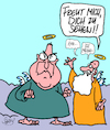 Cartoon: Freude (small) by Karsten Schley tagged kohl,politik,deutschland,europa,religion,paradies,christentum,tod,bibel,bigotterie