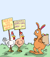 Cartoon: Frohe Ostern (small) by Karsten Schley tagged ostern,osterhasen,ostereier,subunternehmer,hühner,jobs,religion,christentum,bibel,gesellschaft