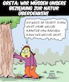 Cartoon: Gretas Beziehung (small) by Karsten Schley tagged greta,natur,umwelt,klima,politik,gesellschaft,fff,medien