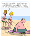 Cartoon: Guckst du (small) by Karsten Schley tagged männer,frauen,optik,schönheit,begierde,ehe,beziehungen,narzissmus,psychologie,treue,gesellschaft,urlaub,reisen,strand,meer