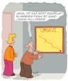 Cartoon: Halloween (small) by Karsten Schley tagged wirtschaft,prognosen,wirtschaftskrise,abschwung,pleiten,insolvenzen,umsätze,arbeitgeber,arbeitnehmer,horror,halloween