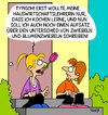 Cartoon: Hauswirtschaft (small) by Karsten Schley tagged schule,erziehung,kinder,bildung,deutschland,gesellschaft