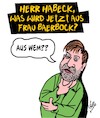 Cartoon: Herr Habeck... (small) by Karsten Schley tagged habeck,baerbock,karriere,wahlen,wahlziele,grüne,regierung,koalition,politik,gesellschaft,deutschland