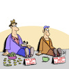 Cartoon: HUNGER!! (small) by Karsten Schley tagged armut,spenden,kinderarmut,armutszeugnis,betteln,geld,familie,tiere,hunde,mitleid