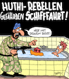 Cartoon: Huthi - Rebellen (small) by Karsten Schley tagged schifffahrt,rebellen,wirtschaft,iran,transport,handel,piraterie,terrorismus,politik