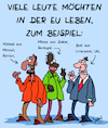 Cartoon: In der EU (small) by Karsten Schley tagged flucht,immigration,krieg,einwanderung,asyl,leben,zukunft,wirtschaft,politik,brexit