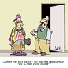 Cartoon: In Würde (small) by Karsten Schley tagged alter,senioren,rente,alterung,männer,mode,kleidung,bildung
