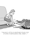 Cartoon: Katzenallergie (small) by Karsten Schley tagged männer,frauen,liebe,beziehungen,haustiere,familie,katzen,krankheiten,allergien,katzenallergie,krokodile,gesellschaft
