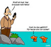 Cartoon: Kein Netz (small) by Karsten Schley tagged kommunikation,handys,mobiltelefone,technik,tiere,fische,natur
