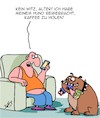 Cartoon: Kein Witz!! (small) by Karsten Schley tagged haustiere,hunde,hundehalter,tricks,kaffee,apportieren,dressur