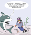 Cartoon: Kredithai (small) by Karsten Schley tagged kredithaie,geld,kredit,business,wirtschaft,jobs,familien,eltern,karriere,gesellschaft
