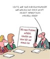 Cartoon: Krisenmanagement (small) by Karsten Schley tagged krisen,managers,business,wirtschaft,problemlösung,karriere,einkommen,experten
