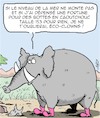 Cartoon: Le Niveau de la Mer (small) by Karsten Schley tagged mer,environnement,niveau,ecologie,greta,climat,societe,futur,animaux,politique