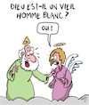 Cartoon: Le vieil homme blanc (small) by Karsten Schley tagged dieu,religion,hommes,age,tendances,politiques,medias,societe