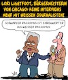Cartoon: Lori Lightfoots Rassismus (small) by Karsten Schley tagged rassismus,usa,journalismus,chicago,lightfoot,politik,republikaner,demokraten,medien,gesellschaft
