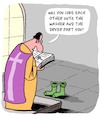 Cartoon: Marriage (small) by Karsten Schley tagged love,marriage,priests,washers,dryers,socks,church,relationships,religion