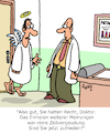 Cartoon: Meinungen (small) by Karsten Schley tagged medizin,ärzte,patienten,gesundheit,meinungen,leben,tod,gesellschaft,wissenschaft