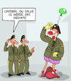 Cartoon: Militaire (small) by Karsten Schley tagged militaire,officiers,armee,grades,hierarchie,defense,respect,societe