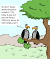 Cartoon: Offiziell (small) by Karsten Schley tagged organspender,gesundheit,leben,tod,natur,tiere,geier,wildnis,gesellschaft