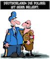 Cartoon: Polizei! (small) by Karsten Schley tagged polizei,neonazis,politik,demonstrationen,polzeigewalt,medien,geschichte,gesellschaft