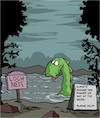 Cartoon: Poor Monster! (small) by Karsten Schley tagged nessie,climate,change,media,hysteria,journalism,nature,animals,monsters,environment