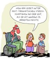Cartoon: Post-Traumatisch (small) by Karsten Schley tagged stress,gesundheit,alter,ruhestand,arbeit,familie,computer,technik,windows95