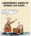 Cartoon: Rechts und links... (small) by Karsten Schley tagged rechtsextremismus,neonazis,bildung,bildungsferne,geschichte,gesellschaft,politik,europa,deutschland