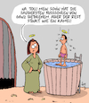 Cartoon: Sauber! (small) by Karsten Schley tagged jesus,maria,bibel,wunder,bethlehem,religion,christentum,glaube,katholizismus,kirche