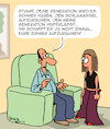 Cartoon: Schlamassel (small) by Karsten Schley tagged generationen,generationskonflikt,natur,ressourcen,umwelt,umweltzerstörung,klima,jugend,gesellschaft,zukunft,verantwortung,familien,medien,politik