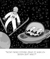 Cartoon: Skisprung-Rekord (small) by Karsten Schley tagged sport,wintersport,skispringen,doping,rekorde,weltraum,aliens,medien,gesellschaft