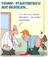 Cartoon: Staatsbesuch (small) by Karsten Schley tagged trump,bolsonaro,usa,brasilien,populismus,rechtsextremismus,politik,homophobie,gesellschaft