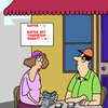 Cartoon: Touristen-Rabatt (small) by Karsten Schley tagged tourismus,reisen,urlaub,ferien,gastronomie,preise,geld,business,wirtschaft