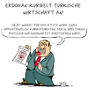 Cartoon: Türkische Wirtschaft (small) by Karsten Schley tagged erdogan,türkei,wirtschaft,politik,geld,pleite,umsätze,gesellschaft,meinungsfreiheit,karikaturen,pressefreiheit