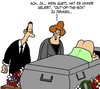 Cartoon: Unkonventionell (small) by Karsten Schley tagged tod,leben,gesundheit,ehe,männer,frauen,gesellschaft,beziehungen,trauer