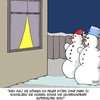 Cartoon: Unverwundbar! (small) by Karsten Schley tagged winter,schnee,klima,jahreszeiten,kälte,feuer,superhelden