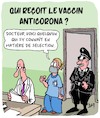 Cartoon: Vaccin Anticorona (small) by Karsten Schley tagged corona,covid19,vaccin,societe,sante,science,docteurs,politique