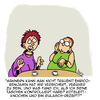 Cartoon: Vertrauen (small) by Karsten Schley tagged männer,frauen,beziehungen,ernährung,veganer,vegetarier,öko,lüge,vertrauen,werbung