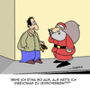 Cartoon: Was zu verschenken (small) by Karsten Schley tagged weihnachten,weihnachtsmann,geschenke,armut,bedürftigkeit,freigiebigkeit,geiz